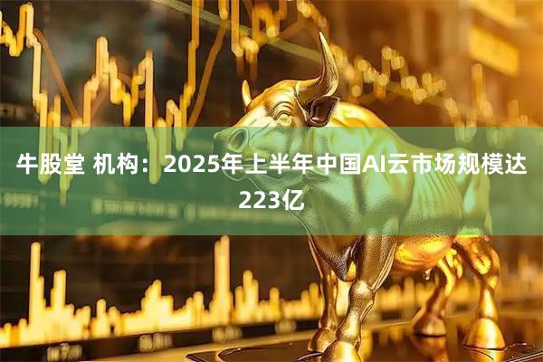 牛股堂 机构：2025年上半年中国AI云市场规模达223亿