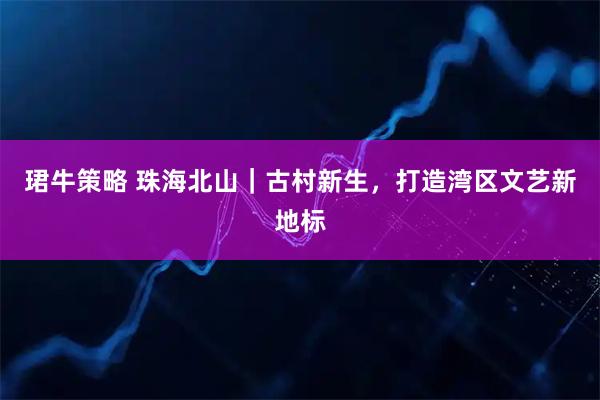 珺牛策略 珠海北山｜古村新生，打造湾区文艺新地标